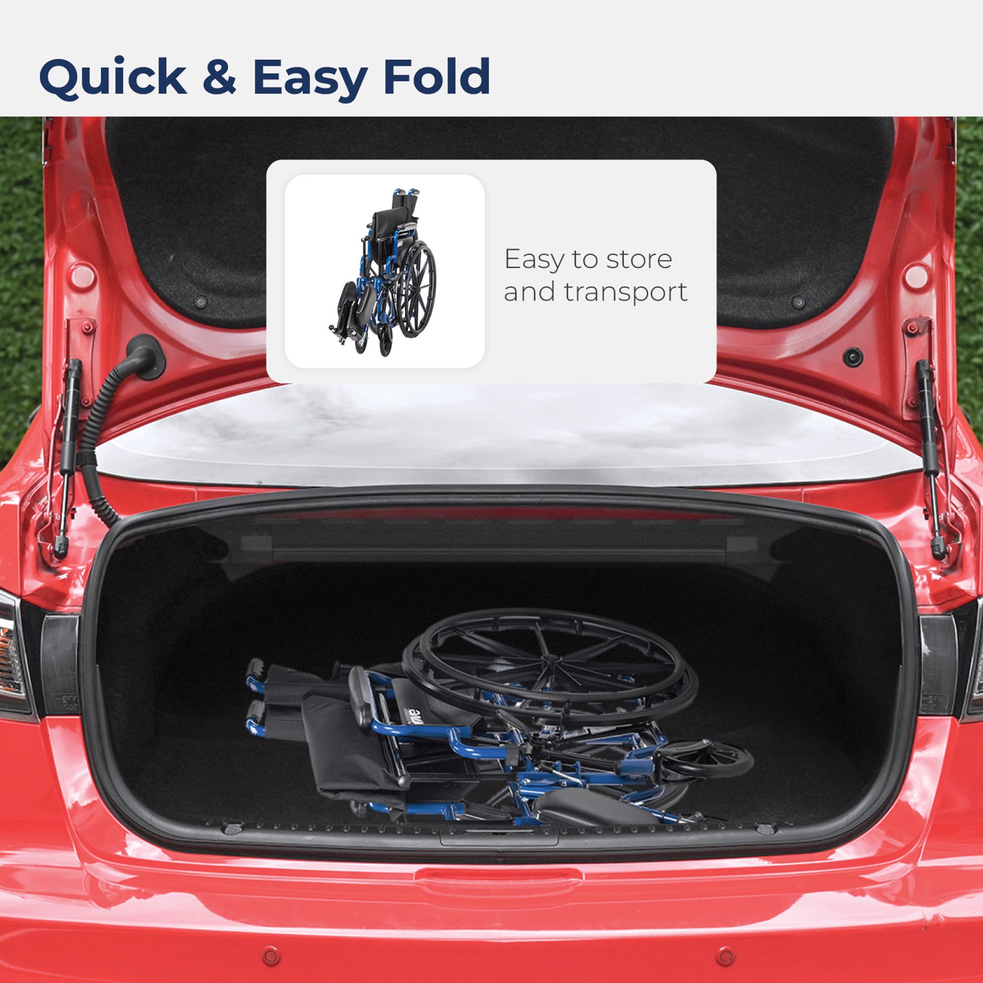 drive™ Blue Streak Wheelchair, 16-Inch Seat Width - Image 4