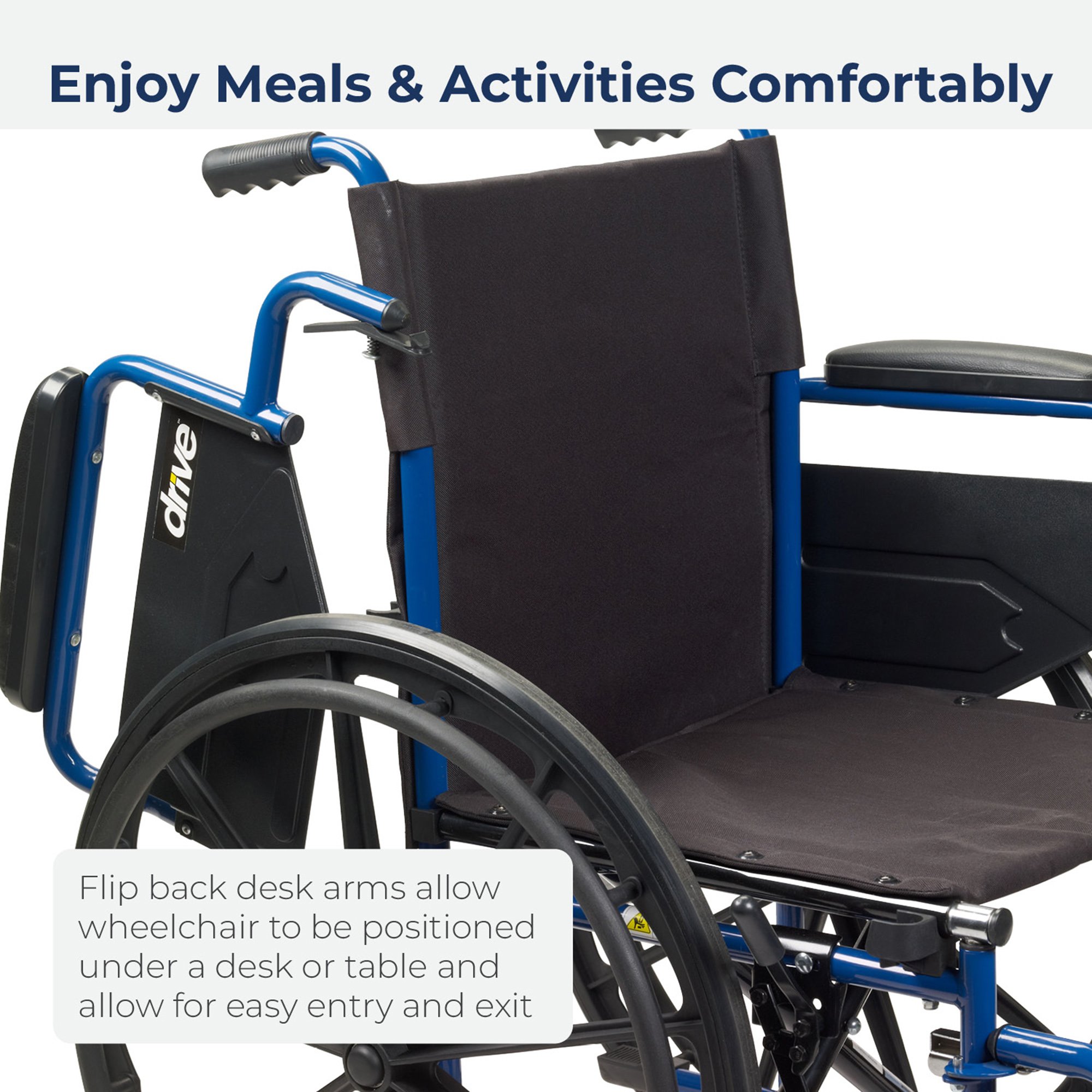 drive™ Blue Streak Wheelchair, 16-Inch Seat Width - Image 8
