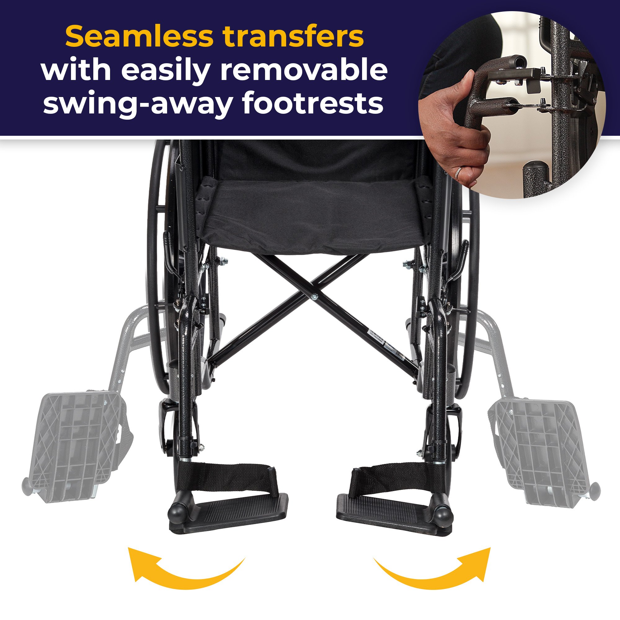 drive™ Silver Sport 1 Wheelchair, 18-Inch Seat Width - Image 10