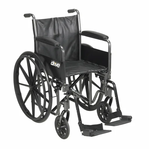 drive™ Silver Sport 2 Wheelchair, 20 Inch Seat Width