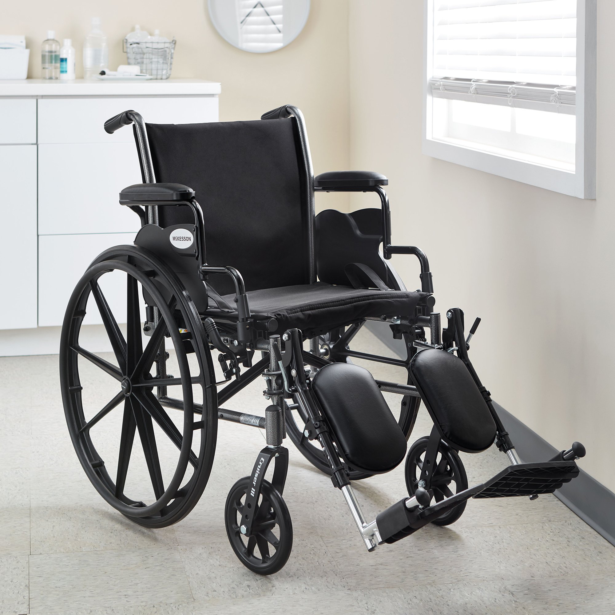 McKesson Wheelchair, 20 Inch Seat Width - Image 4