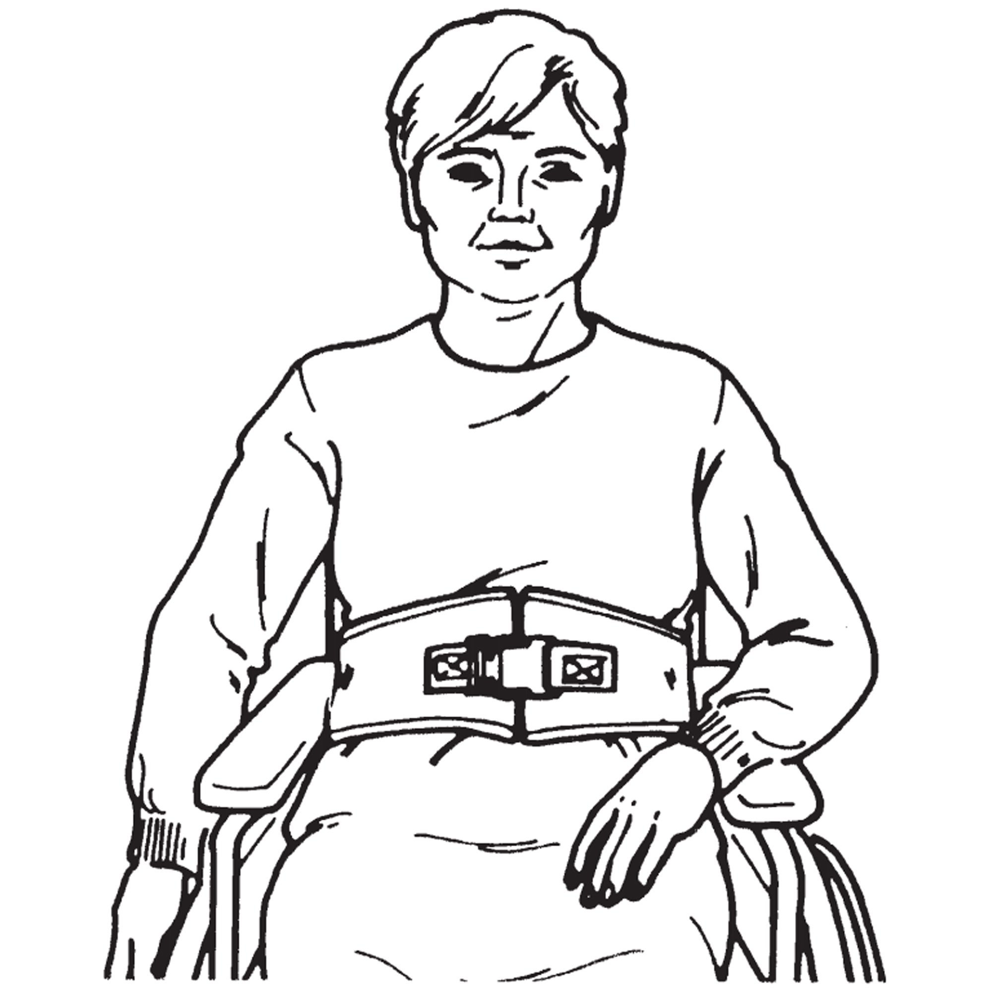 SkiL-Care™ Chair Waist Belt Restraint, 5 x 26 x 42 in., Blue - Image 2