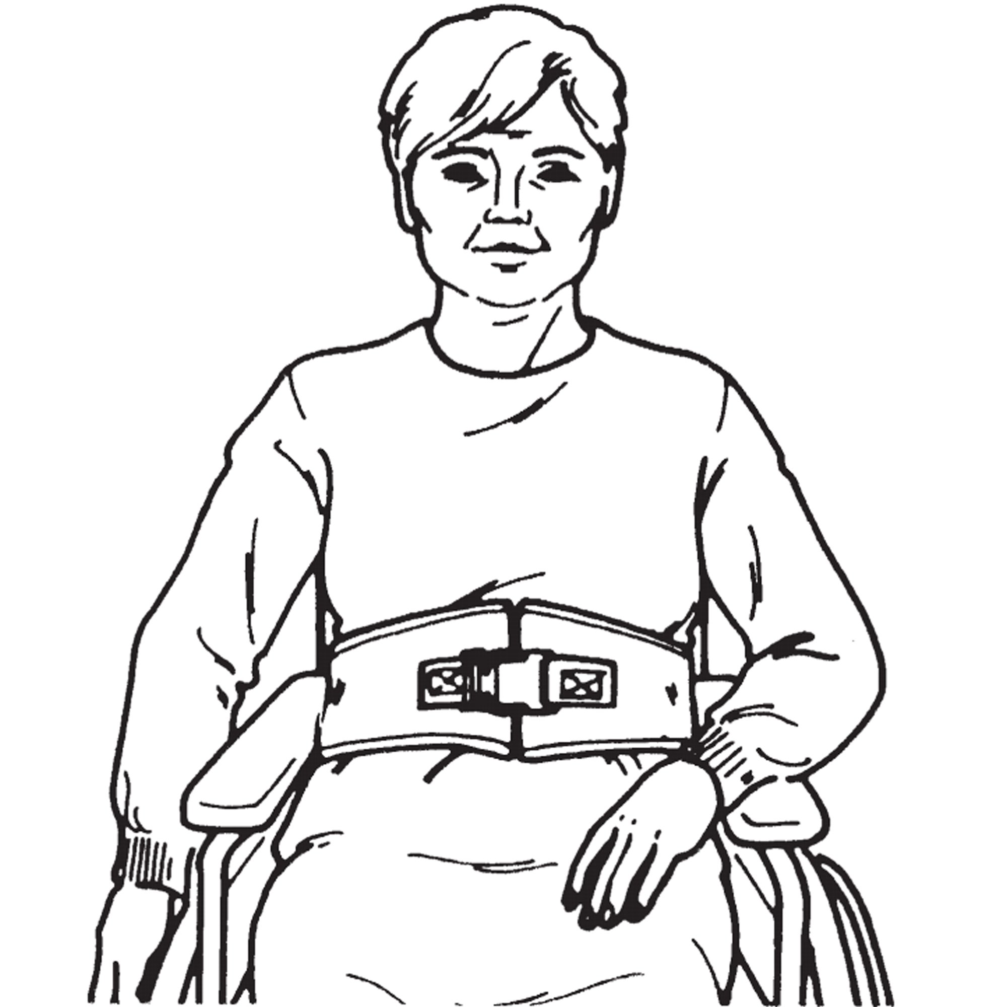 SkiL-Care™ Chair Waist Belt Restraint, 5 x 26 x 42 in., Blue - Image 3