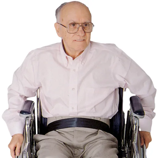 SkiL-Care™ Econo-Belt Wheelchair Safety Belt, 2 x 50 Inch, Black