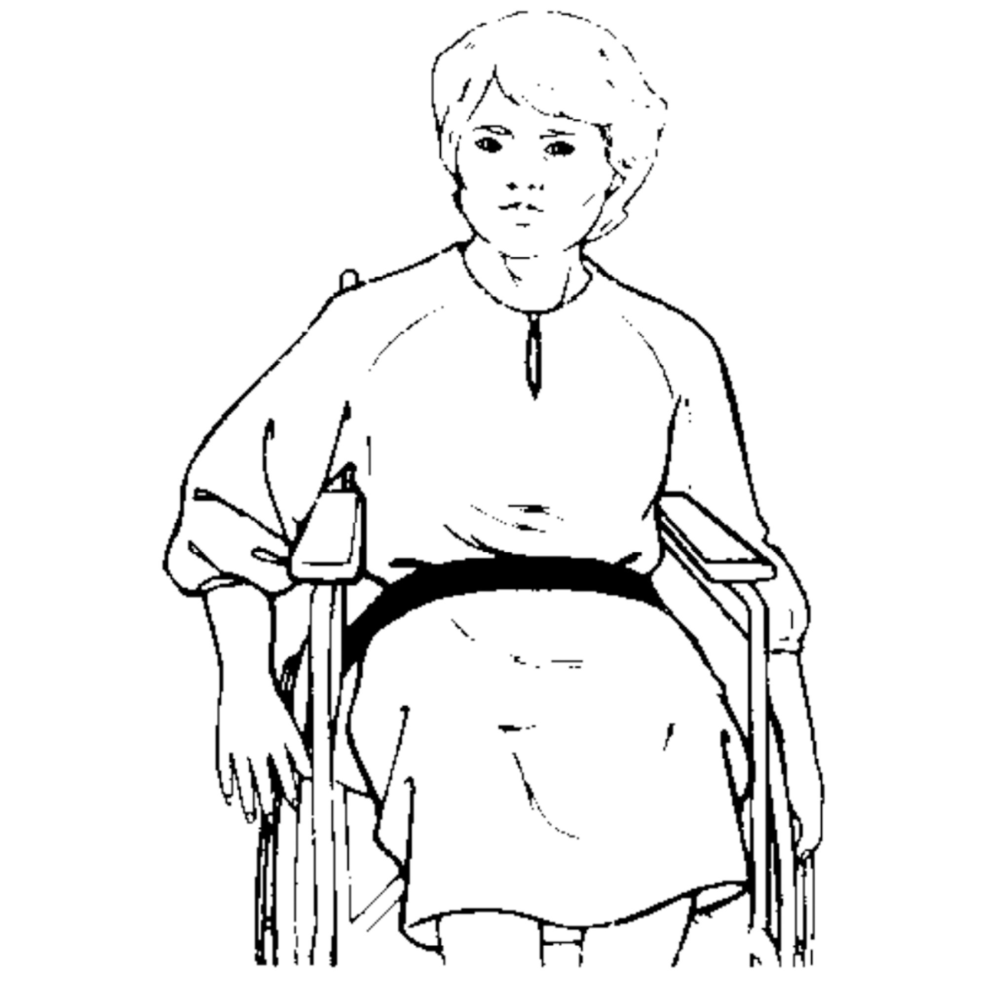 SkiL-Care™ Econo-Belt Wheelchair Safety Belt, 2 x 50 Inch, Black - Image 2