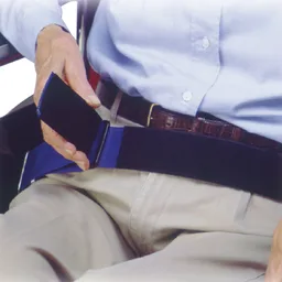 SkiL-Care™ Patient Release Wheelchair Safety Belt, 2 x 37 Inch, Blue