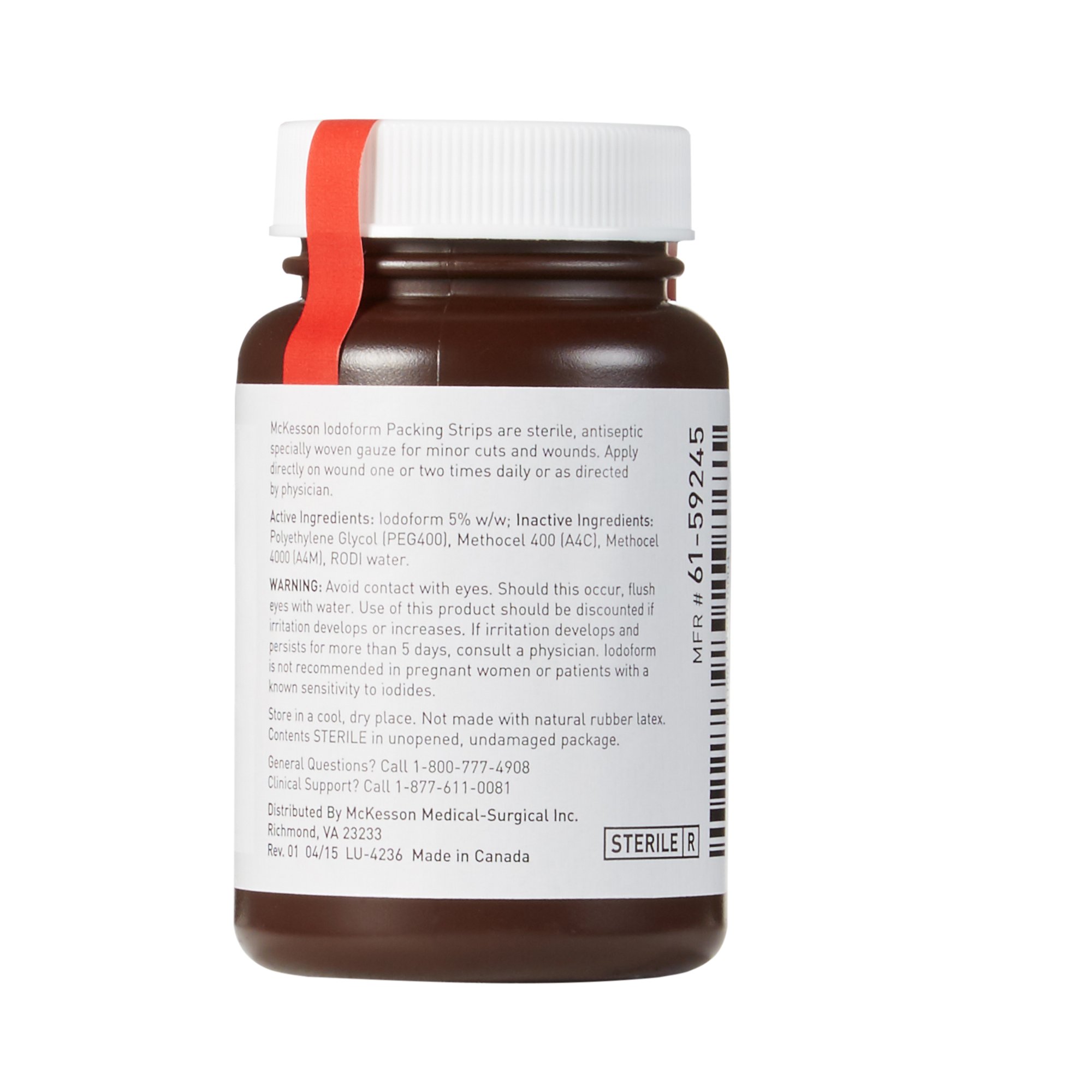 McKesson Iodoform Wound Packing Strip, 0.5 Inch x 5 Yard - Image 2