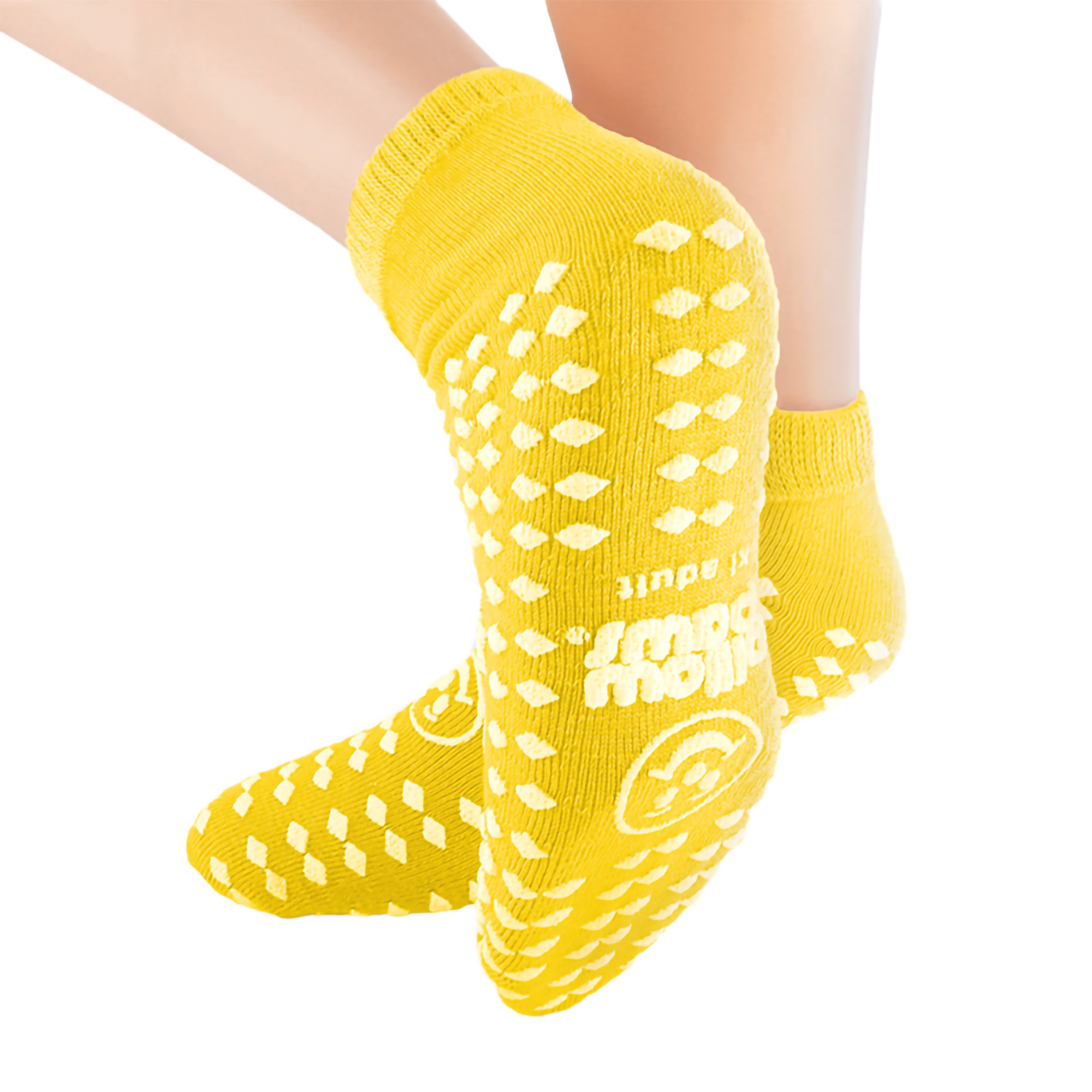 Pillow Paws® Yellow Risk Alert® Terries™ Slipper Socks, Adult