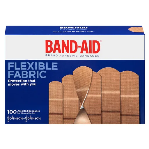 Johnson & Johnson Band-Aid Adhesive Bandage, Flexible Fabric, Assorted