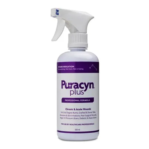 Innovacyn Puracyn Plus Professional Wound Irrigation Solution, Trigger Spray Applicator, 500mL