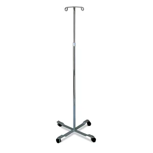 Medline Standard I.V. Pole with 2 Hooks