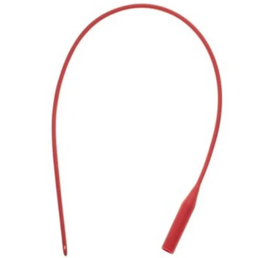 Amsino AMSure Male Latex Red Rubber Urethral Catheter 16Fr