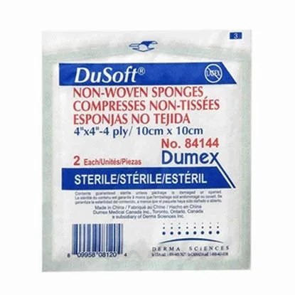 Derma Sciences DuSoft Non-Woven Sponge, 4-Ply, 4" x 4"