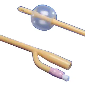 Kendall Dover 2-Way Silicone-Elastomer Coated Latex Foley Catheter 22Fr 16" 30cc Balloon Capacity