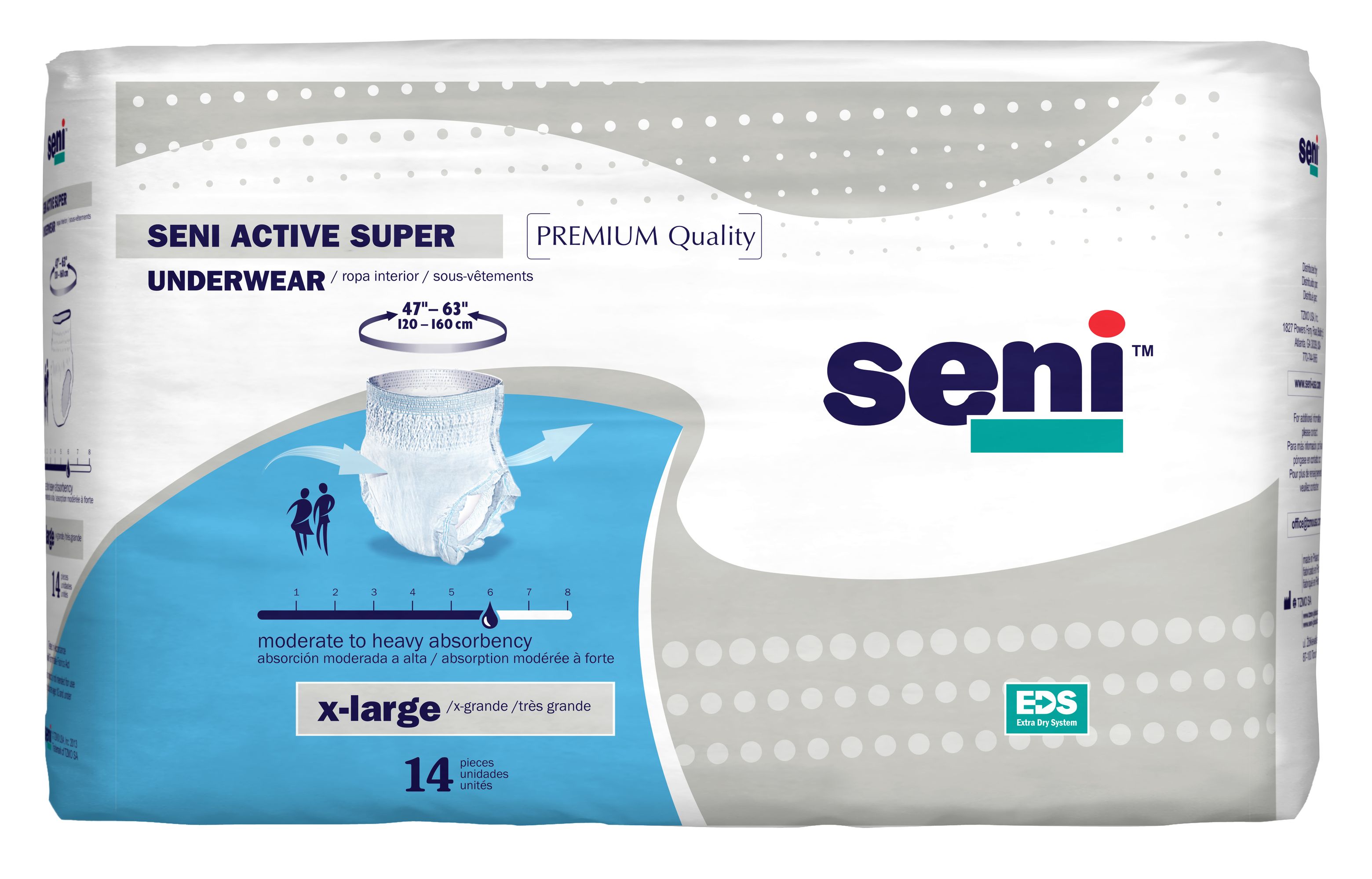TZMO Seni Active Super Pull-On Underwear, Extra Large