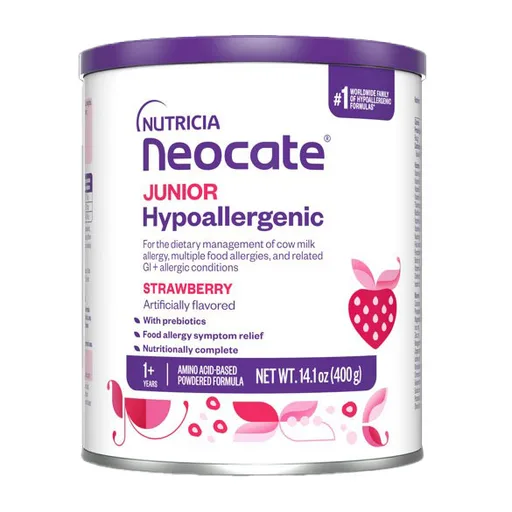Neocate Junior With Prebiotics Nutrition Powder, Strawberry Flavored, 14.1 oz Can