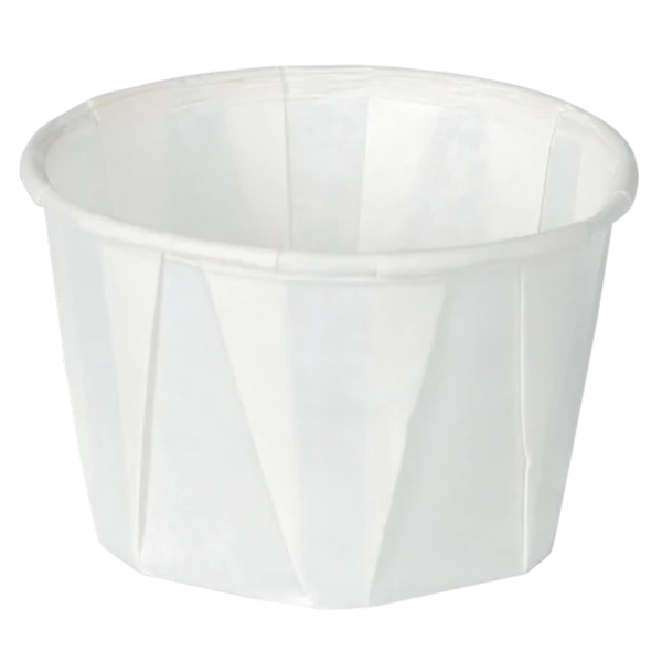 Apothecary Products Paper Souffle Cup, 1/2 oz, Regular, White