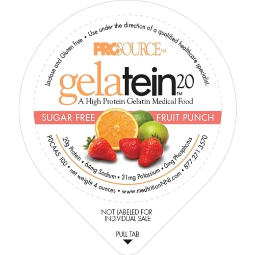 Prosource Gelatein 20 Fruit Punch Protein 4 oz Cup