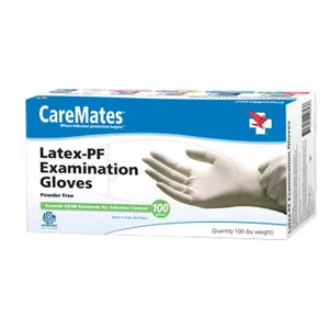 CareMates™ Latex Textured Gloves, Powder-Free, Small