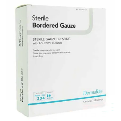 Sterile Border Gauze with Adhesive Border