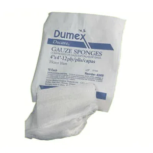 Derma Sciences DuCare 8-Ply Woven Gauze Sponge, 2" x 2"