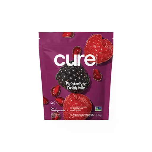 Cure Hydrating Electrolyte Mix Pouch, Berry Pomegranate, 14 ct