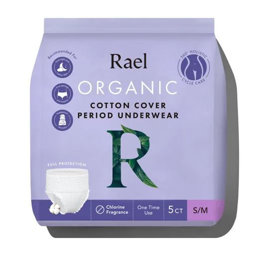 Rael Organic Cotton Cover Period Underwear (S-M) - 5 ct