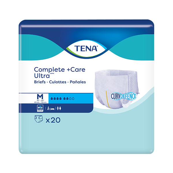 Tena Complete + Care Ultra Brief, Medium, 32" - 44" - REPLACES: SQ67320, SQ67322, SQ69960, SQ69962