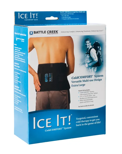 Battle Creek Ice It! ColdComfort Ice Pack Wrap with 3 Cold Packs