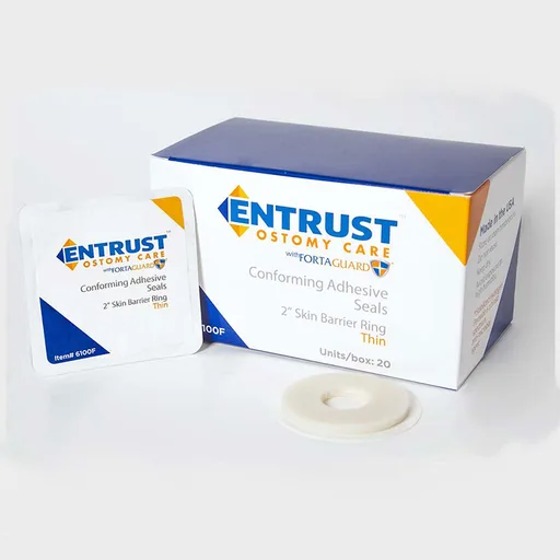 Fortis Entrust Skin Barrier Ring, Thin, with Fortaguard, 2"