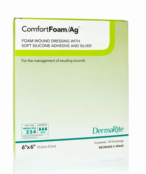 ComfortFoam Ag Silicone Foam Non-Border Dressing