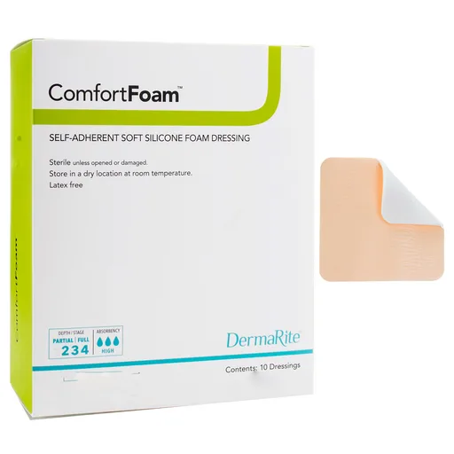Dermarite ComfortFoam Foam Wound Dressing, 4'' x 5''