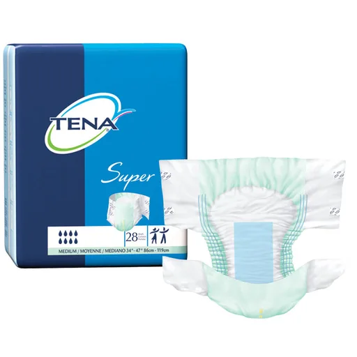 TENA Super Brief, Medium 34" to 47" Waist Size