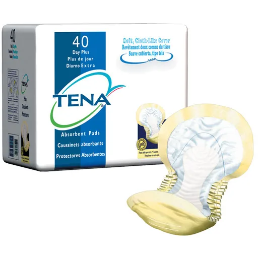 TENA Plus Absorbency Day Pad, Yellow