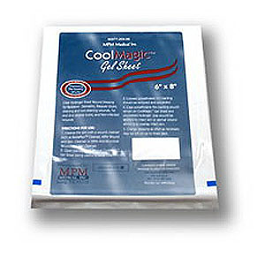 MPM Medical CoolMagic Hydrogel Polymer Sheet Dressing, Semi Occlusive, Instant Cooling, Soothing, Hydrophilic 6" x 8"