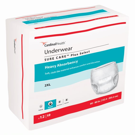 Cardinal Health, Underwear, Sure Care™ Plus Select, XX-Large, 60"-80"