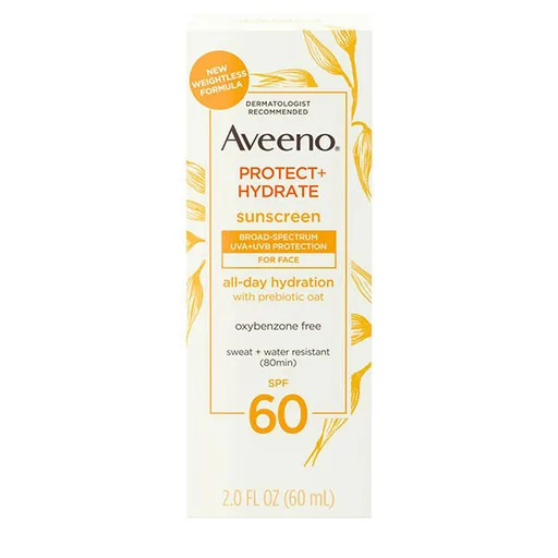 Aveeno Protect + Hydrate Sunscreen Face Lotion, SPF 60, 2 oz