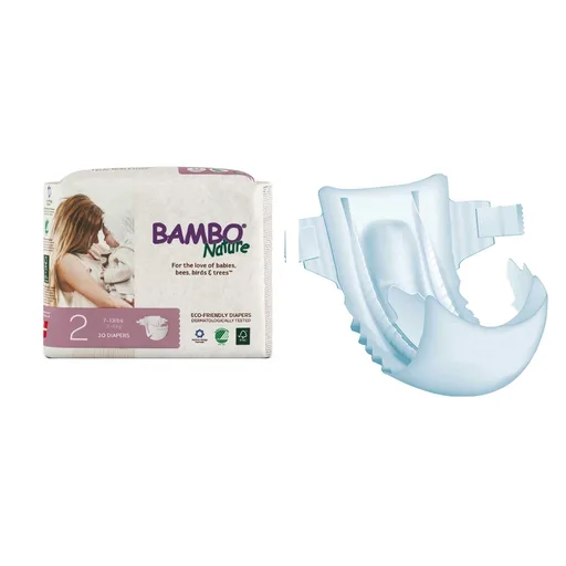 Abena Bambo Nature Disposable Baby Diaper, Size 2