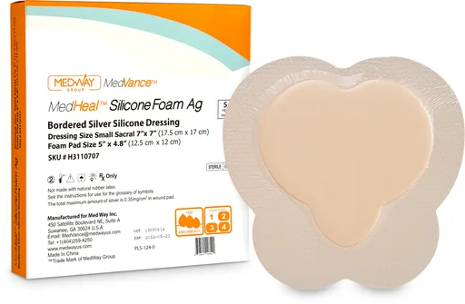 CuraVance Bordered Silver Silicone Foam Dressing