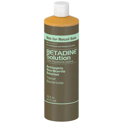 Emerson Betadine Antiseptic Solution, 10% Povidone-Iodine, 16 oz Bottle