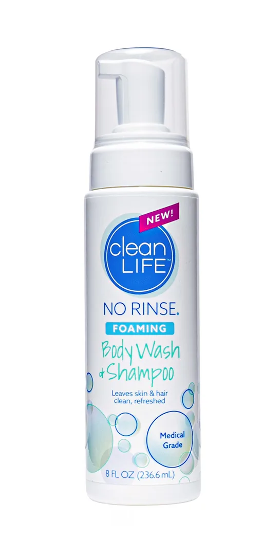 CleanLife No - Rinse Foaming Body Wash and Shampoo