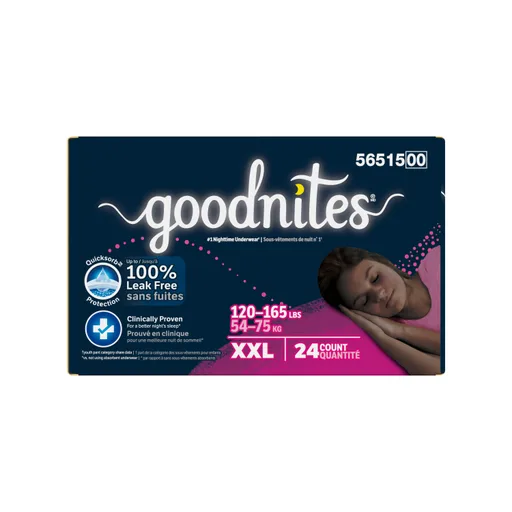 GOODNITES Giga Pack Youthpant for Girls - Size 7