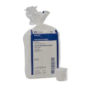 Kendall Webril Undercast Padding, Sterile, Regular Finish, Adherent, 4" x 4 yds
