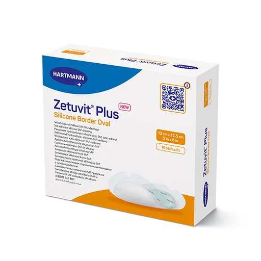 Zetuvit Plus Silicone Border Oval SAP Dressing