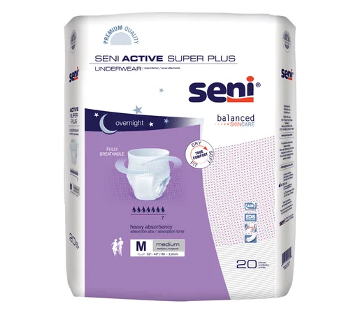 TZMO Seni Active Super Plus Pull-On Underwear, Medium, 20 Count