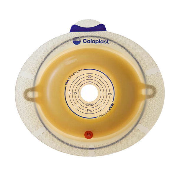 Coloplast SenSura Flex Two-Piece Skin Barrier, Belt Tabs, 2" Flange, Convex Light, 1" Stoma