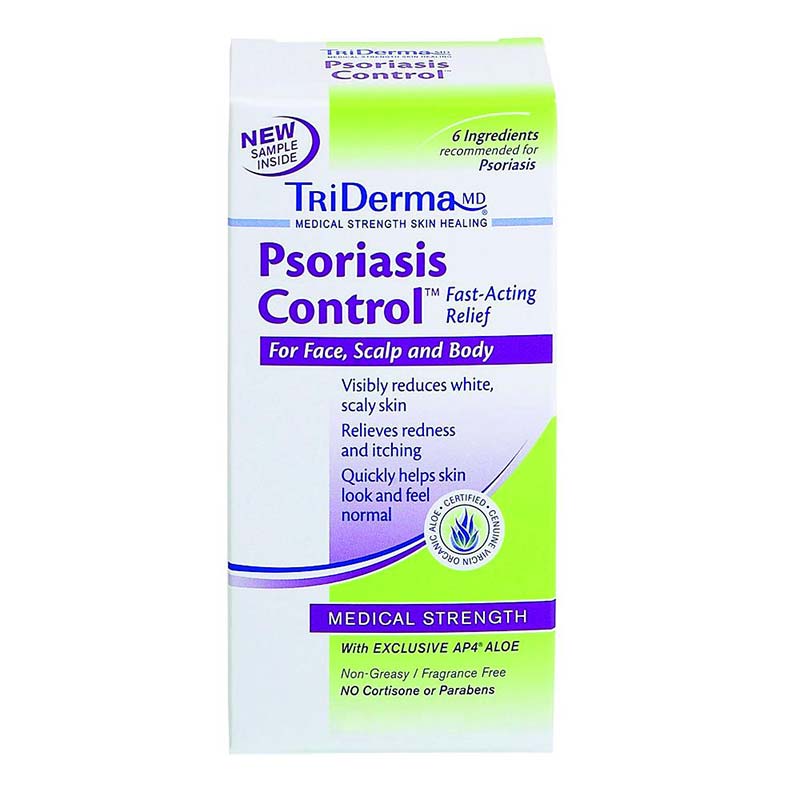 Genuine Virgin Aloe TriDerma Psoriasis Control Cream, Fragrance-Free, Paraben-Free