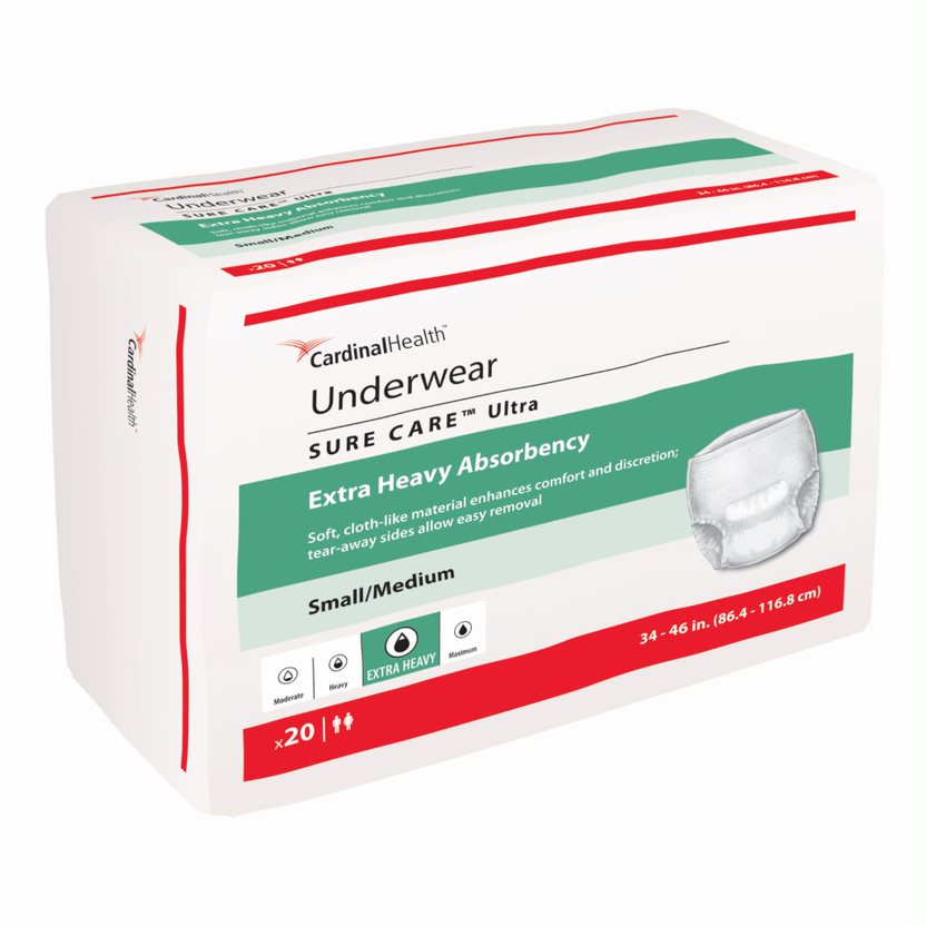 Cardinal Health, Underwear, Sure Care™ Ultra, Small/Medium, 34" - 46"