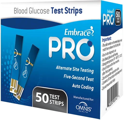 Omnis Health Embrace® PRO™ Blood Glucose Test Strips - 50 ct.