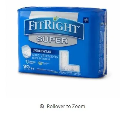 FitRight Super Protective Underwear, Large